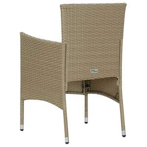 Ensemble de 4 chaises de jardin beige crème - Product Image 5