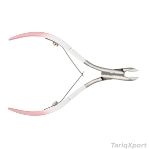 Pince à cuticules professionnelle russe 7 mm à mâchoires pleines en acier inoxydable – Fourniture en gros pour salons de beauté - Product Image 3