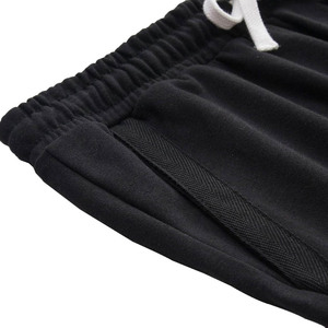 Shorts Bermuda en Coton Noir pour Homme avec Cordon de Serrage à la Taille et Poches, Logo Avant, Séchage Rapide, Respirant, Coupe Décontractée Taille Moyenne - Product Image 5