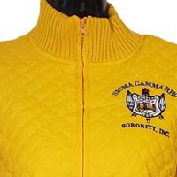 Veste Sigma Gamma Rho SGRHO personnalisée pour femme, veste zippée légère et décontractée pour sororité grecque, vêtements d'équipe universitaires personnalisés