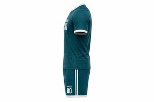 Conjunto de Camiseta y Pantalones Cortos de Fútbol Sublimados Personalizados, 100% Poliéster, Secado Rápido, Transpirable, Ecológico, Números Personalizados en Negrita - Product Image 6