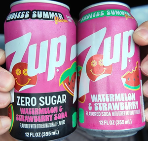 Top Quality 7UP Watermelon & Strawberry Flavored <b>Soft</b> <b>Drink</b> Refreshing Sparkling Beverage Wholesale Supplier 330ml Cans - Product Image 1