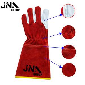 Meilleurs gants de soudage TIG en cuir résistant à la chaleur, gants de travail en daim de vachette résistants à la chaleur pour soudeurs, protection contre l'arc électrique, laser, MIG, argon - Product Image 6