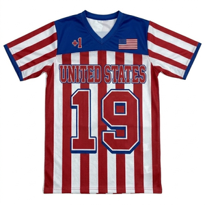 Maillot de basket-ball des États-Unis d'Amérique, col en V, manches courtes, maille sublimée en polyester respirant, anti-transpiration, unisexe, adulte - Product Image 3