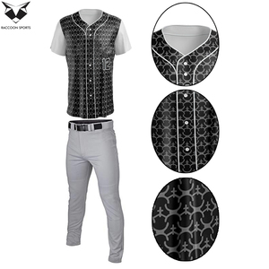 Uniforme de baseball personnalisé, style boutonné, couleur noire, doublure faite à la main, prix compétitif, léger, pour adultes, votre propre design - Product Image 6