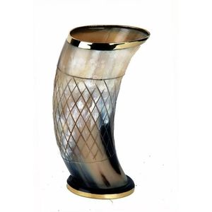 Gobelets artisanaux en corne de buffle finition naturelle pour bière et hydromel – Vente en gros - Product Image 2