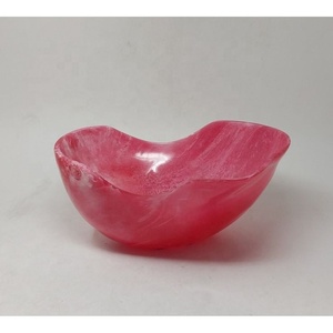 Tazón para Servir de Resina Pulida Artizon Studio, Diseño de Mármol Multicolor Hecho a Mano, Sin Recubrimiento, Ideal para Fiestas - Product Image 1
