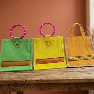Most Demanded Printed Geometric <b>Jute</b> <b>Bag</b> for Craft Stores and Handmade Shops Use Available at Factory Price - Product Image 6