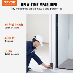 Misuratore di distanza Laser con precisione di 400 ft 100-gruppo di stoccaggio pitagorico modalità 2.4 ''schermo LCD colorato misura l'area di distanza Laser - Product Image 2