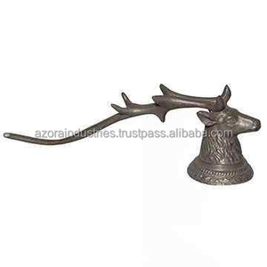 Abatidor de velas de latón antiguo con apagador de velas de pájaros, accesorios de latón, mecha de vela de Metal de Azora Industries - Product Image 3