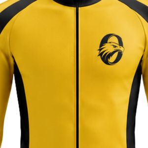 <b>Men</b> Cycle Wear <b>Jacket</b> Yellow Black Long Sleeve Zip Front Comfortable Breathable Sports <b>Jacket</b> for Road and Mountain <b>Biking</b> - Product Image 5