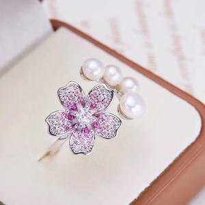 Cherry Blossom Style Freshwater <b>Pearl</b> Multi Bead <b>Jewelry</b> <b>Set</b> Fine Craft Pendant Earrings Ring - Product Image 4