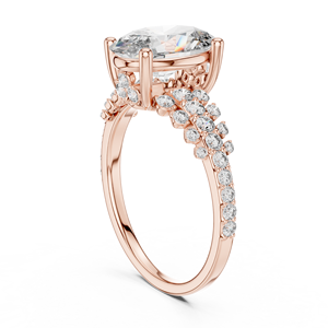 Rose Gold Plated 925 Sterling Silver Moissanite <b>Diamond</b> <b>Ring</b> Wholesale Jewelry Supplier OEM Factory - Product Image 3