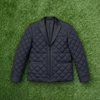 Blazer matelassé pour homme, col montant, fermeture éclair, décontracté, hiver, écologique, séchage rapide, léger, OEM ODM