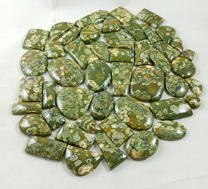 Cabochon en jaspe rhylite naturel à motif unique, pierre précieuse en vrac, lot en gros pour la fabrication de bijoux - Product Image 6