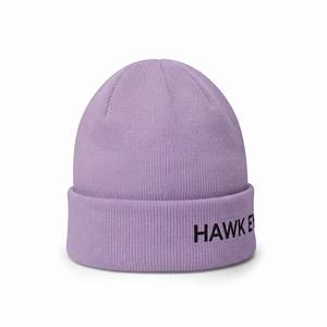 Bonnet en acrylique violet Hawk Eye unisexe, bonnet d'hiver à revers, couvre-chef tricoté décontracté, 56-58CM - Product Image 5
