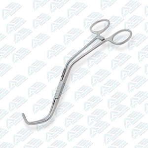 Pince à aorte Lambert Kay de 20 cm (8 pouces) à mâchoires DeBakey angulées et non traumatiques, tiges angulées, en acier inoxydable, instrument de chirurgie générale - Product Image 2