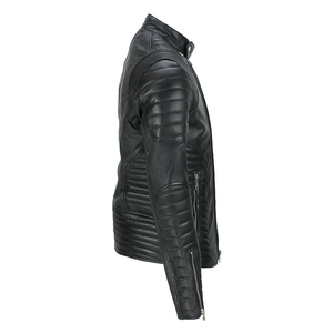 Veste en cuir et toile pour homme, personnalisable, best-seller, qualité supérieure, coupe slim, logo sur le devant, imperméable, nouveau design - Product Image 5