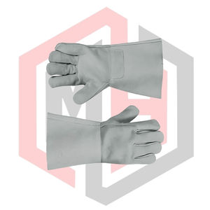 Grey Industrial Welding Leather Gloves Cowhide Split <b>7</b> oz 16INCH Heat-<b>Fire</b> Protective Tear-Resistant BBQ Work Gloves - Product Image 6