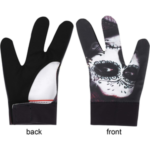 Gants mi-doigts imprimés Jour des Morts, transfert par sublimation, polyester, unisexe, décontractés, toutes saisons, fermeture auto-agrippante - Product Image 1