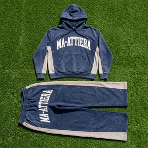 Conjunto Deportivo para Hombre con Capucha, Sudadera con Cremallera Completa, Pantalones de Algodón, Estampado de Letras, Ropa Casual de Otoño, Diseño Transpirable de Color Sólido - Product Image 6