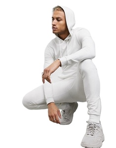 New Arrival Design Your Own <b>Plain</b> Cotton Men's <b>Plain</b> <b>Tracksuits</b> With Drawstring Hoodie Cheap Custom <b>Tracksuit</b> - Product Image 5