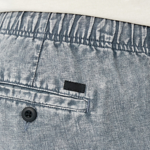 Pantalones Cortos Deportivos Personalizados al por Mayor para Hombre, Estilo Urbano, 100% Algodón, Diseño Sólido con Logotipo Decorativo, Antiarrugas, con Bolsillos - Product Image 5