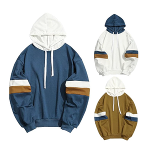 Sudadera con Capucha Ligera de Alta Calidad, Hombros Caídos, Poliéster/Algodón, Forro Polar Transpirable, con Cordones, Talla Grande, para Hombre, Invierno, Color Sólido - Product Image 6