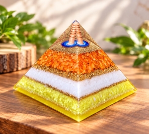 Pirámide de orgón de citrino grande para sanación energética, decoración Feng Shui de abundancia, regalo de reiki - Product Image 6