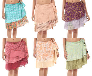 กระโปรงคลุมผ้าไหมโบฮีเมียนฮิปปี้อินเดียวินเทจ - Product Image 1