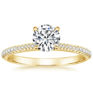 Bague en or charmante, style diamant étincelant, bague de fiançailles et de mariage élégante, cadeau de mariage, bijoux - Product Image 1