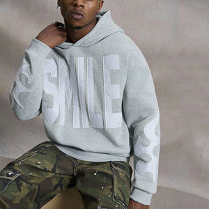 Sweat-shirts décontractés pour hommes, coupe ample, pull-over, fabrication OEM/ODM, livraison directe d'usine, broderie, patch, sweats à capuche surdimensionnés pour hommes - Product Image 1