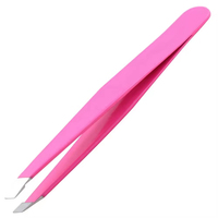 Juego de Pinzas Profesionales de Alta Calidad para Cejas y Pestañas, Hechas a Mano con Punta de Fibra de Acero Inoxidable, Color y Tamaño Personalizados, 0.12mm