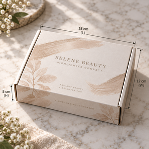 กล่องบรรจุภัณฑ์ไปรษณีย์ลูกฟูกพิมพ์ลายแบบกำหนดเองสำหรับ SELENE Highlighter Compact - Product Image 5