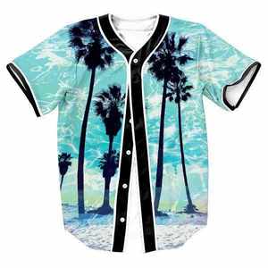 Camiseta de Béisbol de Manga Corta para Hombre, de Alta Calidad, Transpirable, con Protección UV, Diseño Gráfico 3D Splash Ink, Estilo Casual Urbano - Product Image 4