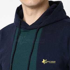 Survêtement d'hiver décontracté à capuche en coton et polyester coupe-vent, design tendance, logo personnalisé, grandes tailles pour hommes - Product Image 4