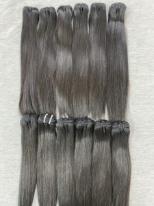 Cheveux vierges vietnamiens, double trame, lisses et soyeux, 100 grammes, disponibles en longueurs étirées de 12 à 28 pouces - Product Image 3