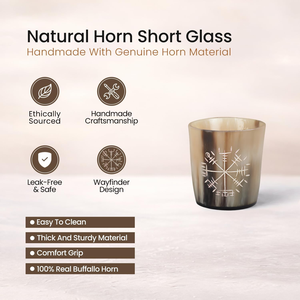 Verres à shot en corne de viking Telover Enterprises, faits à la main, en corne de bœuf naturelle, style rustique américain, pour whisky - Product Image 3