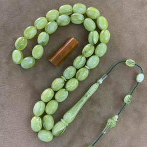 Rosario Religioso Faturan Tasbih 100% Resina de Alta Calidad Hecho a Mano 45 Cuentas Turquesa Ecológico Personalizable Diseño de Amor - Product Image 4