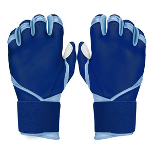 2026 New Trending Blue <b>Latex</b> Batting <b>Gloves</b> Padded Knit Fabric Hook and Loop Closure Unisex Adult Training <b>Gloves</b> Powerful Catch - Product Image 1