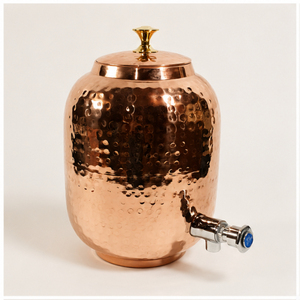 Distributeur d'eau artisanal en cuivre martelé pur, bienfaits ayurvédiques, robinet anti-fuite pour la maison et le bureau, ustensiles de cuisine - Product Image 5