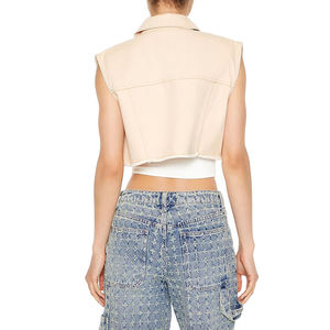 Chaqueta Corta sin Mangas para Mujer, Venta al por Mayor, Dos Bolsillos, Alta Calidad, Transpirable, Corte Regular - Product Image 3