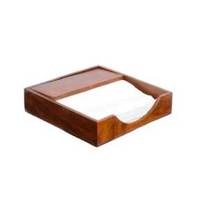 Servilletero de Madera con Forma Rectangular, Acabado Pulido Liso, Frente Abierto, Fácil Acceso, Elegante Organizador para Mesa de Comedor - Product Image 1