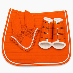 Service OEM, design et logo personnalisés, doublure en polaire de couleur unie, tapis de selle léger pour chevaux, ensemble de tapis de selle équestres - Product Image 1