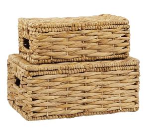 Caja Rectangular Artesanal Ecológica de Jacinto de Agua con Tapa Abatible, Organizador de Ropa - Product Image 6