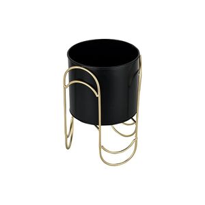 Minimalist Gold Plated Metal Flower Stand With Circular Design For Indoor Desk <b>Plant</b> Display - Product Image 3