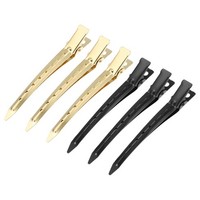 Pinces à cheveux personnalisées avec logo, pinces à bec de canard, pinces à cheveux de salon, pinces à griffes métalliques pour accessoires capillaires, outils et kits d'extensions de cheveux