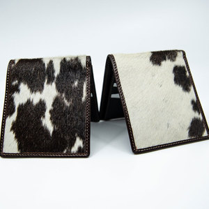 Portefeuille en cuir de vachette haut de gamme pour homme, portefeuille fin à rabat en cuir à poils, portefeuille fait main, qualité cuir premium - Product Image 6