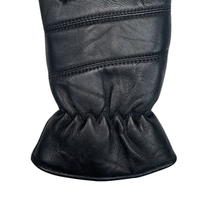 Black Goat Leather Winter <b>Gloves</b> Premium Soft Grain <b>Warm</b> Outdoor Daily Use OEM Bulk Cold Weather <b>Gloves</b> for Men - Product Image 5