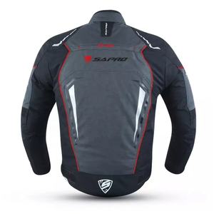 Veste de moto personnalisée pour hommes en textile qualité tissu sergé extensible imperméable grande taille option pour la conduite de moto - Product Image 3